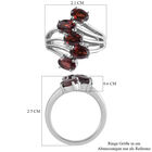 Roter Granat bypass Ring Edelstahl  ca. 2,88 ct image number 6