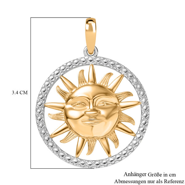 GP - Kanchanaburi Blauer Saphir Anh&auml;nger 925 Silber platiniert und vergoldet image number 7