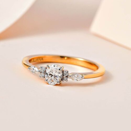 Weißer Diamant SI1 IGI zertifiziert  Ring 750 Gold (Größe 18.00) ca. 0,50 ct image number 1