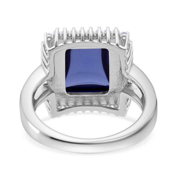 Lustro Stella Blauer Zirkonia, Wei&szlig;er Zirkonia Ring 925 Silber rhodiniert (Gr&ouml;&szlig;e 17.00) image number 5