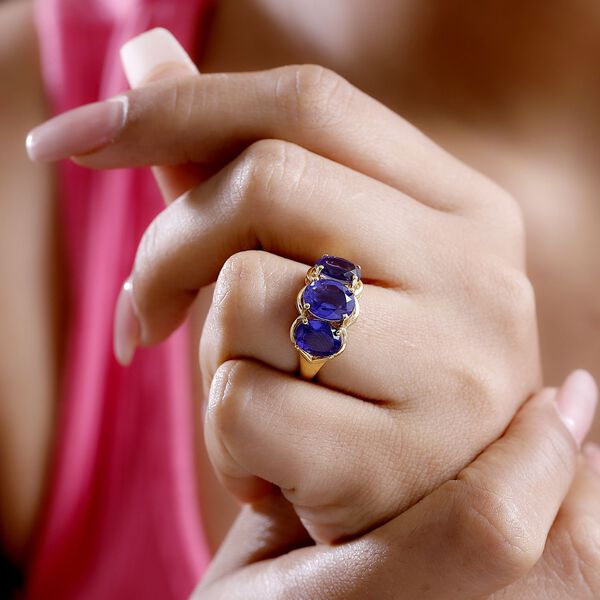 Tansanit-Farbe Quarz Ring - 4,90 ct. image number 3