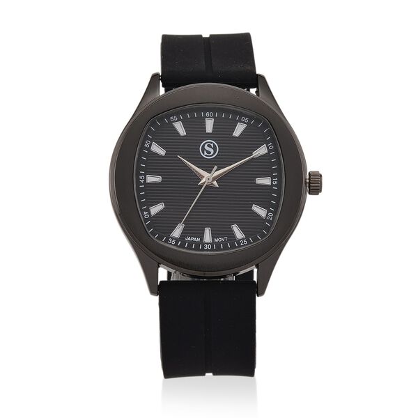 STRADA - Armbanduhr Schwarz Legierung, Zifferblatt Schwarz-Hydraulic, 3 ATM wasserdicht image number 0