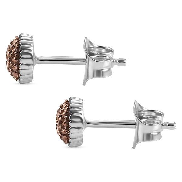 EVER TRUE Nat&uuml;rlicher Champagner Diamant Ohrringe Nickelfreies Messing (10-15 Werktage Lieferzeit) image number 3