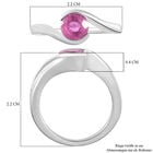 Premium Ilakaka Rosa Saphir Bypass-Solitär-Ring, 925 Silber platiniert, 1,19 ct. image number 6