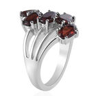 Roter Granat bypass Ring Edelstahl  ca. 2,88 ct image number 4