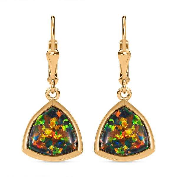 Labor schwarze Opal-Ohrringe - 2,66 ct.