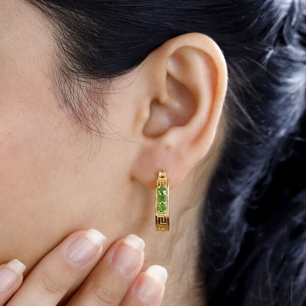 Natürliche Chromdiopsid-Ohrringe - 0,79 ct. image number 3