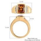 Madeira Citrin und Zirkon Ring 925 Silber vergoldet  ca. 2,03 ct image number 6