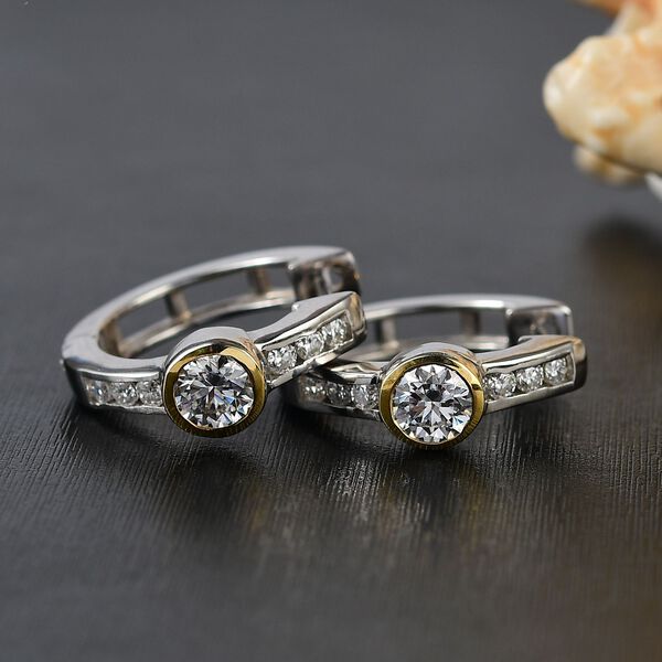 Zweifarbige Moissanit Ohrringe - 1,36 ct. image number 2