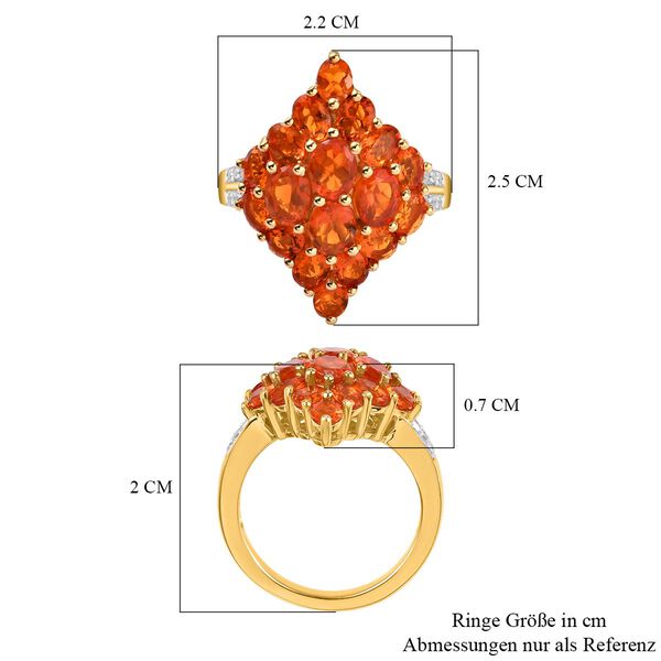 Salamanca Feueropal-Ring, 925 Silber vergoldet (Gr&ouml;&szlig;e 21.00) ca. 2.76 ct image number 7