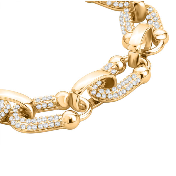 Wei&szlig;er Zirkonia Armband ca. 18 cm Nickelfreies Messing Standard 1.60 ct image number 3