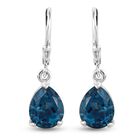 Indicolith Triplett Quarz Ohrringe 925 Silber Platin- Überzug ca. 5,00 ct