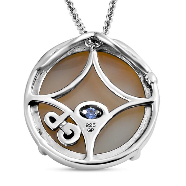 GP Celestial Dream Kollektion - Blauer Drusen Quarz Tansanit, Zirkon und blauer Saphir-Anh&auml;nger mit Kette image number 5