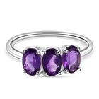 Afrikanischer Amethyst Ring, 925 Silber (Größe 16.00) ca. 1,25 ct