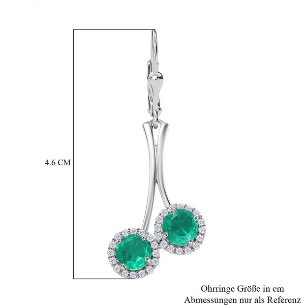 D'Joy Smaragd Triplett Quarz und Zirkon Ohrringe - 3,90 ct. image number 6