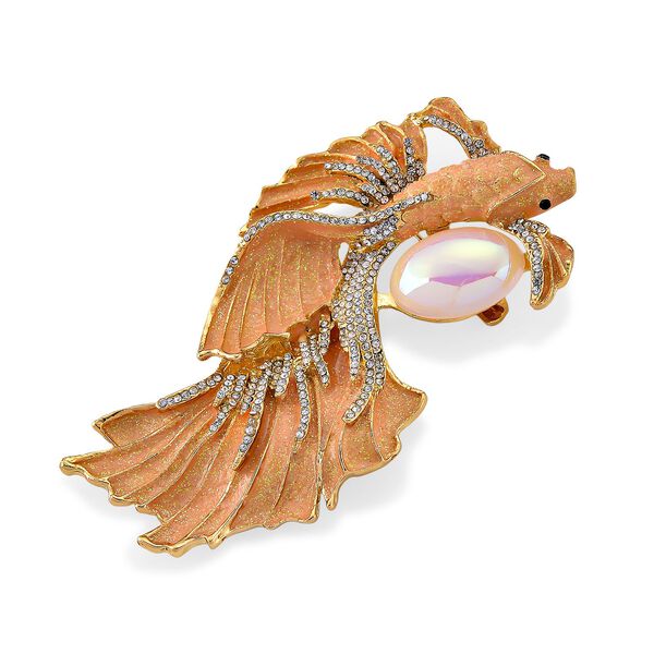 Harz, Schwarze Kristall Brosche emailliert image number 4