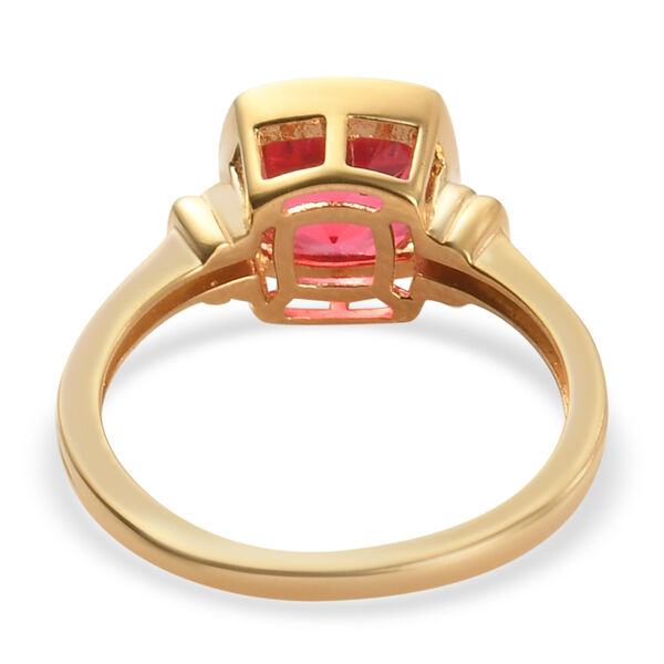 Sonnenuntergang Quarz Solit&auml;r Ring 925 Silber vergoldet image number 6