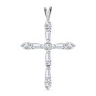 Weißer Zirkonia Anhänger 925 Silber rhodiniert