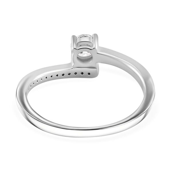 Moissanit Ring, 925 Silber rhodiniert - 0,39 ct. image number 4
