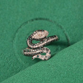 GP Trionfo Kollektion-Blauer Diamant, Kanchanaburi Blauer Saphir Ring 925 Silber rhodiniert (Gr&ouml;&szlig;e 18.00) ca. 0.57 ct