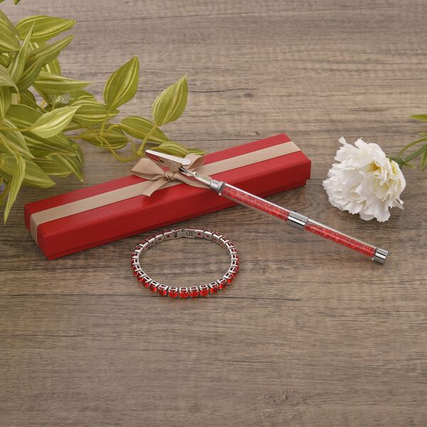 Roter Kristall Schmuckset image number 1