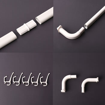 Handtuchhalter mit Drucktastensperren, Wei&szlig;