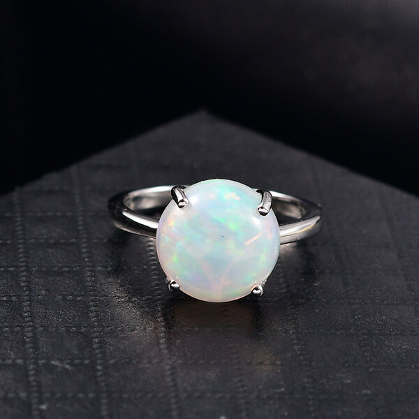RHAPSODY AAAA nat&uuml;rlicher, &auml;thiopischer Welo Opal Ring in 950 Platin - 5 ct. image number 2