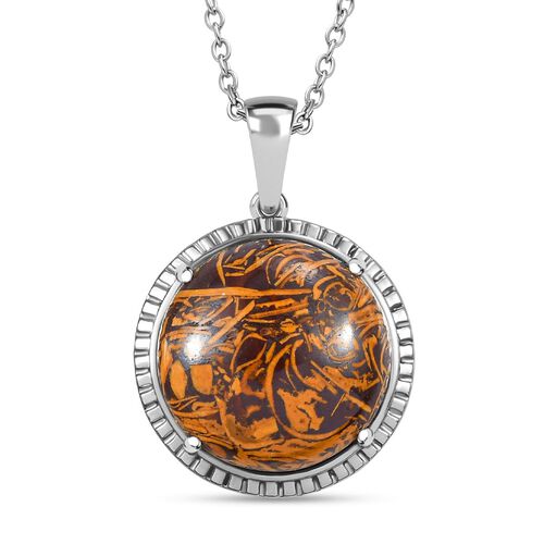 Skript Stein Anhänger mit 50cm Kette - 20,01 ct. image number 0