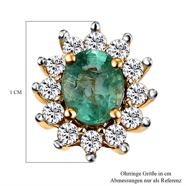 &Auml;thiopische Smaragd und Zirkon-Ohrringe - 1,07 ct. image number 6