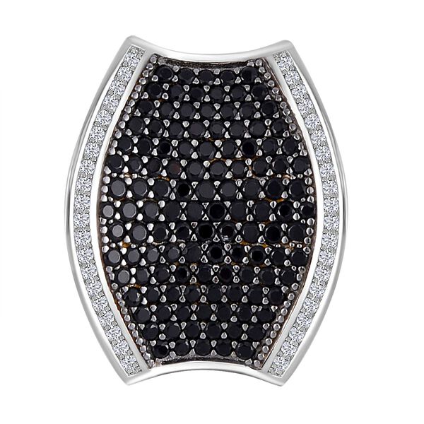 Schwarzer Spinell und Zirkon-Anh&auml;nger - 3,08 ct.