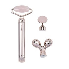 3-in-1 Rosenquarz Massagegerät