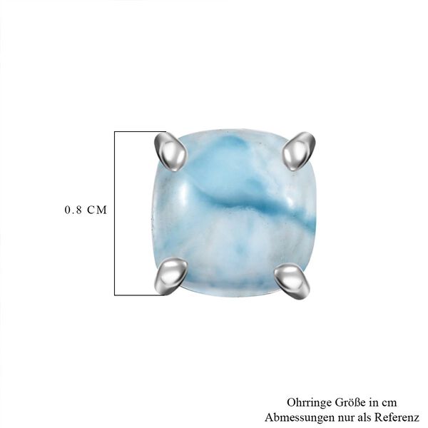 Larimar Ohrringe 925 Silber rhodiniert ca. 3,93 ct. image number 6