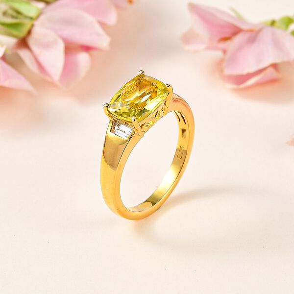 AAA Ouro Verde Quarz und Topas Ring, ca. 2,19 ct. image number 2