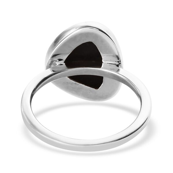 Boulder Opal Triplett Ring 925 Silber Platin-Überzug image number 5