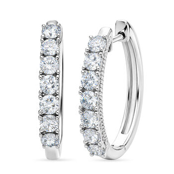 D'Joy Lab Grown Diamant Ohrringe 925 Silber Rhodiniert (10-15 Werktage Lieferzeit) ca. 1.00 ct