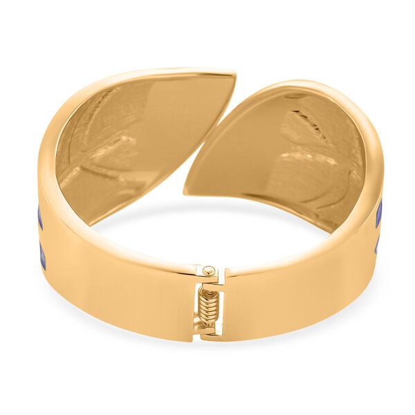 Emaille-Armband in Dunkelblau mit Blattmuster, ca. 17 cm image number 6