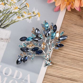 Mehrfarbiger Kristall Brosche Standard