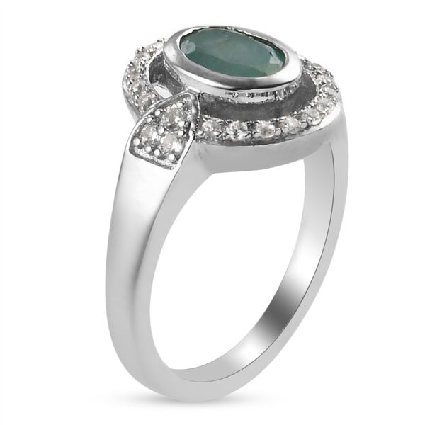 Grandidierit und Zirkon Ring 925 Silber platiniert  ca. 1,13 ct image number 5