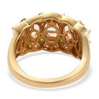 Natürlicher, äthiopischer Opal und Chromdiopsid-Ring, 925 Silber vergoldet  ca. 1,86 ct image number 5