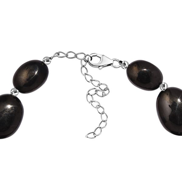 Elite Shungit Armband ca. 19 cm 925 Silber rhodiniert ca. 65,00 ct. image number 4