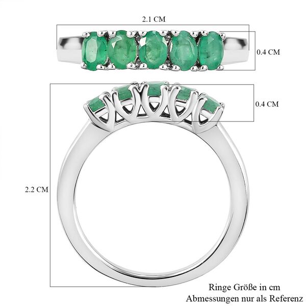 Kagem sambischer Smaragd-Ring, 925 Silber platiniert  ca. 0,82 ct image number 7