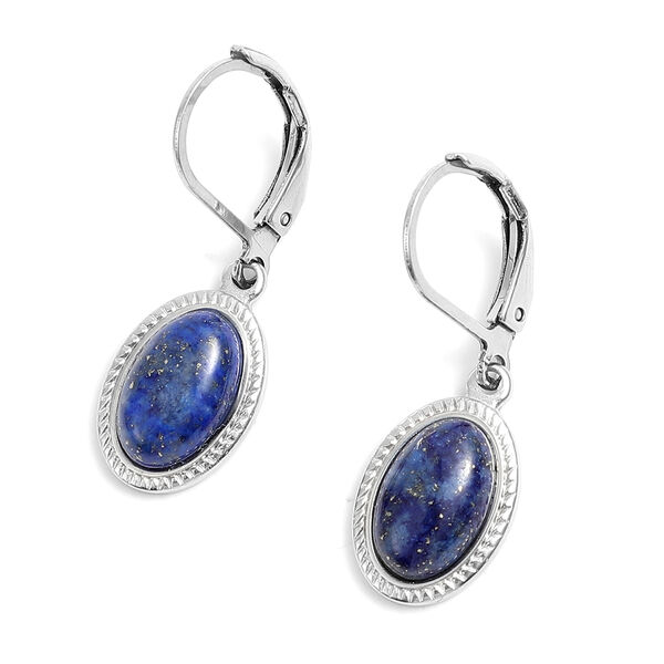 2er - Set Lapislazuli-Ohrringe und Armband, 12 cm, Edelstahl ca. 15,00 ct image number 5