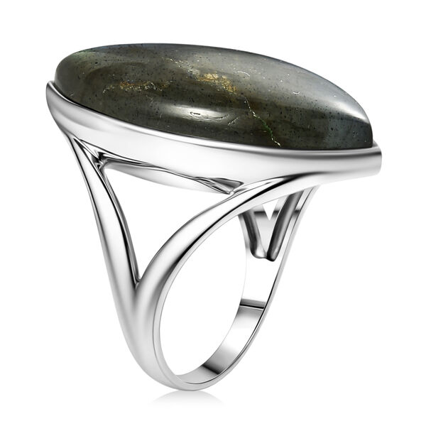 Sajen Silber-Labradorit Ring 925 Silber rhodiniert (Gr&ouml;&szlig;e 18.00) ca. 19.82 ct image number 3