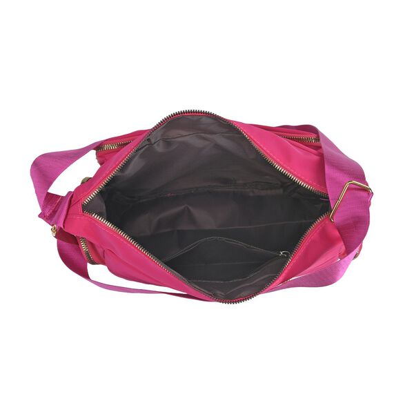 Stylische Umhängetasche mit verstellbarem Gurt und RFID-Schutz, Pink image number 8