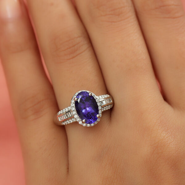 RHAPSODY AAAA Tansanit und VS EF Diamant Ring in 950 Platin - 3,78 ct. image number 10