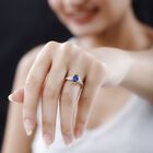AAA Tansanit und Diamant Ring - 1,63 ct. image number 2