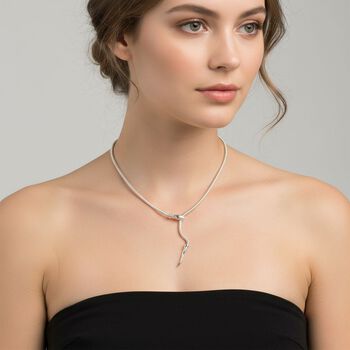 Flexible Schlangenkette in Silberton