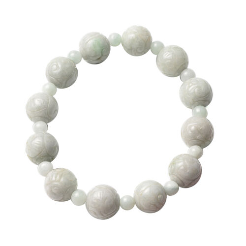 Natürliches Jade-Armband, flexibel, 19 cm, ca. 267.00 ct image number 0