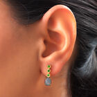 Natürliche, äthiopische Opal und Chromdiopsid-Ohrhänger in Silber image number 2