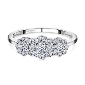 LUXORO IGI zertifizierter SI-GH Labor Diamant Ring in 585 Weißgold- 1 ct.